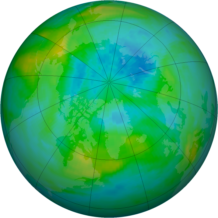 Arctic ozone map for 23 September 1979